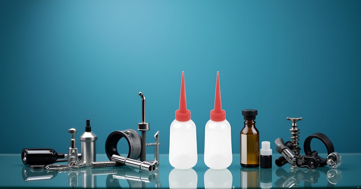 Eastasif Bottle Pour Spouts Lubricating Oil Dispenser Empty Sewing Machine Oil Bottle Tel Kuppi Empty Oil Dispenser - Pack Of 4